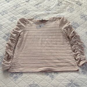 LOFT Striped Long Sleeve Top